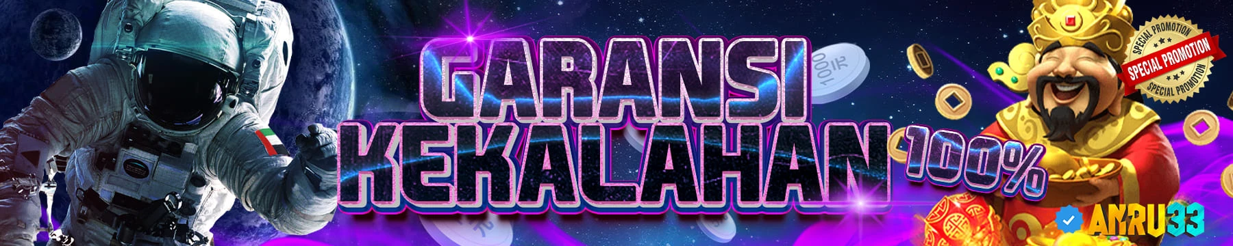 GARANSI KEKALAHAN CASHBACK 100% ANRU33